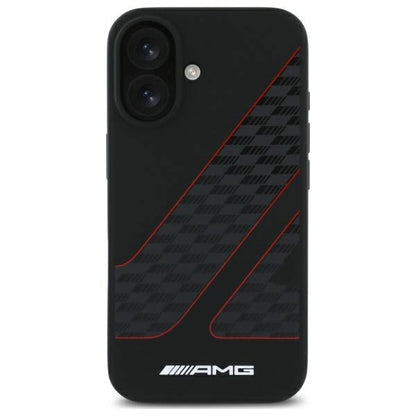 AMG Checkered Flag Pattern MagSafe iPhone 16 Case - Black_2