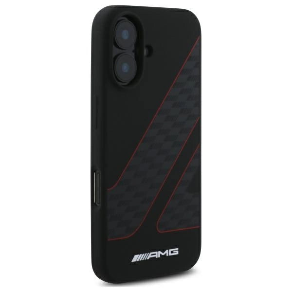 AMG Checkered Flag Pattern MagSafe iPhone 16 Case - Black_3