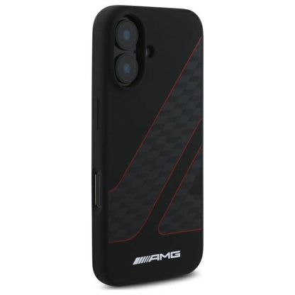 AMG Checkered Flag Pattern MagSafe iPhone 16 Case - Black_3