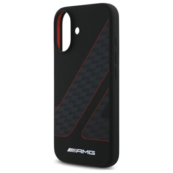 AMG Checkered Flag Pattern MagSafe iPhone 16 Case - Black_5
