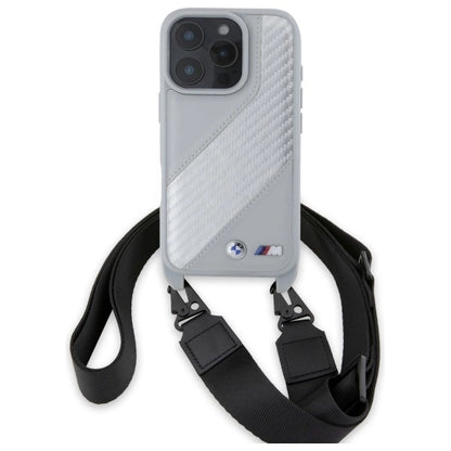BMW M Edition Carbon Stripe &amp; Strap iPhone 16 Pro Case - Gray_1