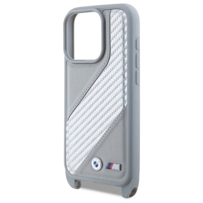 BMW M Edition Carbon Stripe &amp; Strap iPhone 16 Pro Case - Gray_4