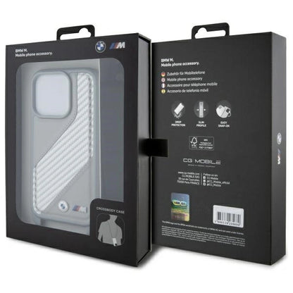 BMW M Edition Carbon Stripe &amp; Strap iPhone 16 Pro Case - Gray_6