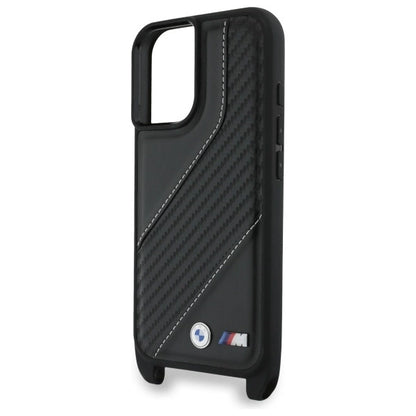 BMW M Edition Carbon Stripe &amp; Strap iPhone 16 Plus Case - Black_4