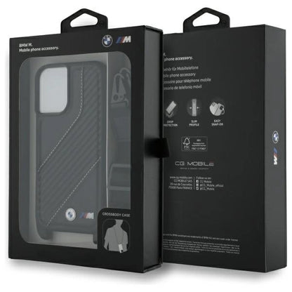 BMW M Edition Carbon Stripe &amp; Strap iPhone 16 Plus Case - Black_6