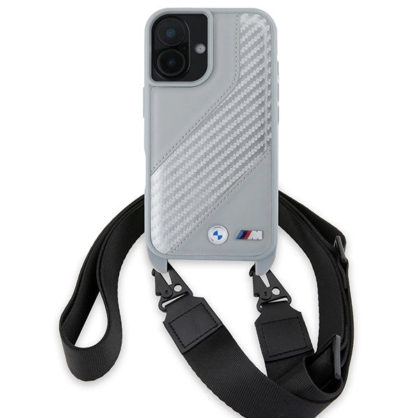 BMW M Edition Carbon Stripe &amp; Strap iPhone 16 Case - Gray_1