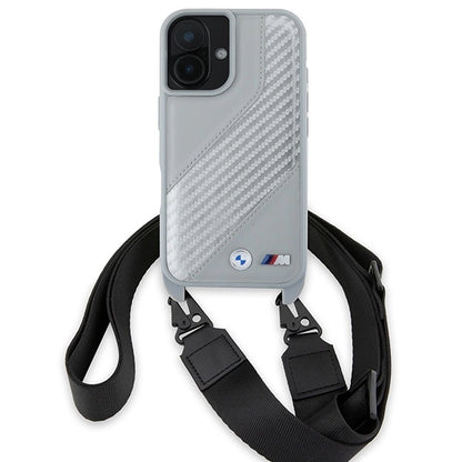 BMW M Edition Carbon Stripe &amp; Strap iPhone 16 Case - Gray_1