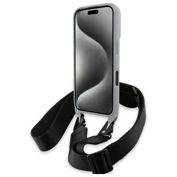 BMW M Edition Carbon Stripe &amp; Strap iPhone 16 Case - Gray_3