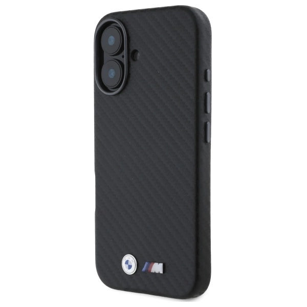BMW Carbon Wrapped Metal iPhone 16 Case - Black_1