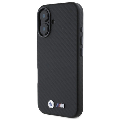 BMW Carbon Wrapped Metal iPhone 16 Case - Black_1
