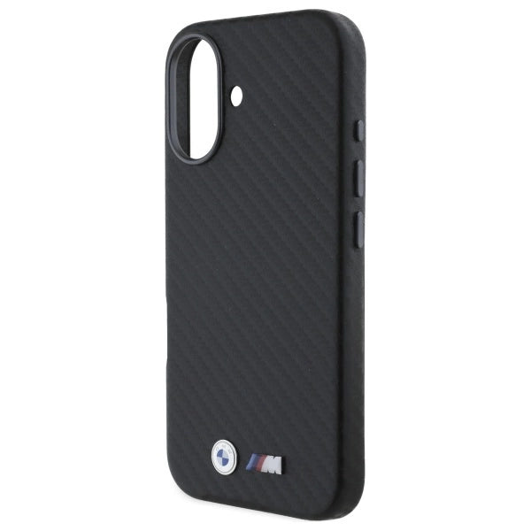 BMW Carbon Wrapped Metal iPhone 16 Case - Black_5
