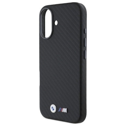 BMW Carbon Wrapped Metal iPhone 16 Case - Black_5