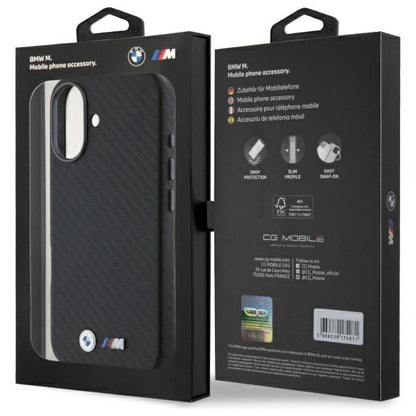 BMW Carbon Wrapped Metal iPhone 16 Case - Black_7