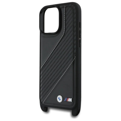 BMW M Edition Carbon Stripe &amp; Strap Case for iPhone 16 Pro Max - Black_4