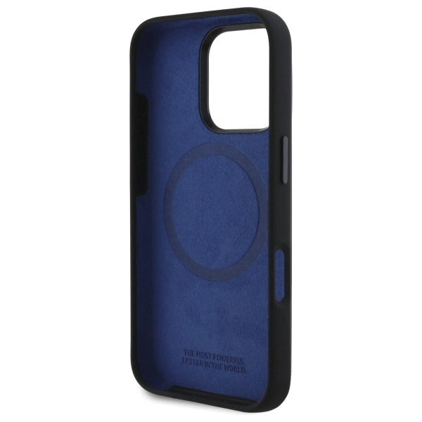 BMW Silicone Hexagon Blue Line MagSafe iPhone 16 Pro Case - Black_6