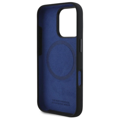 BMW Silicone Hexagon Blue Line MagSafe iPhone 16 Pro Case - Black_6