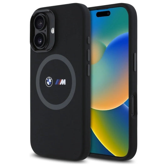BMW M Silicone Printed Ring MagSafe iPhone 16 Case - Black_0