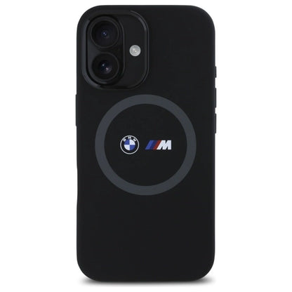 BMW M Silicone Printed Ring MagSafe iPhone 16 Case - Black_2