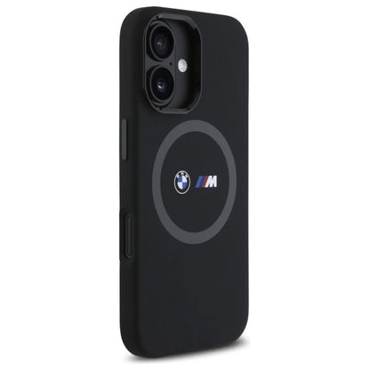BMW M Silicone Printed Ring MagSafe iPhone 16 Case - Black_3