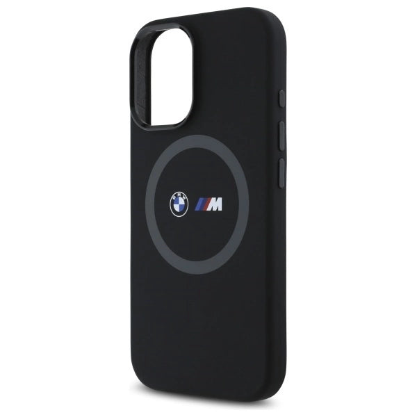 BMW M Silicone Printed Ring MagSafe iPhone 16 Case - Black_5