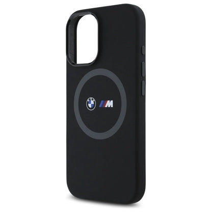 BMW M Silicone Printed Ring MagSafe iPhone 16 Case - Black_5