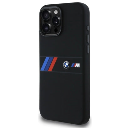 BMW Silicone Middle Stripe MagSafe Case for iPhone 16 Pro Max - Black_1