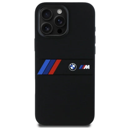 BMW Silicone Middle Stripe MagSafe Case for iPhone 16 Pro Max - Black_2