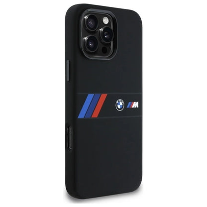 BMW Silicone Middle Stripe MagSafe Case for iPhone 16 Pro Max - Black_3