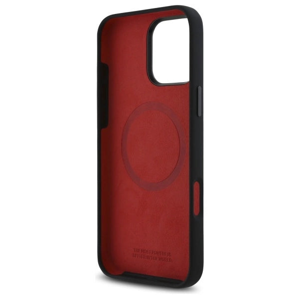 BMW Silicone Hexagon Red Line MagSafe Case for iPhone 16 Pro Max - Black_6