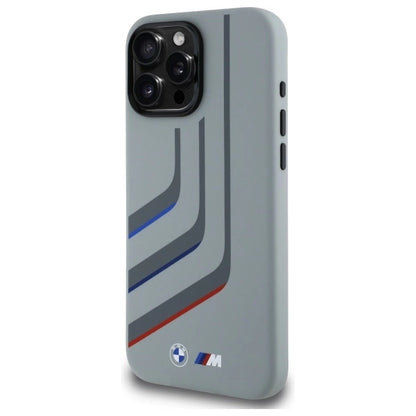 BMW Silicone Turning Lines MagSafe Case for iPhone 16 Pro Max - Gray_1