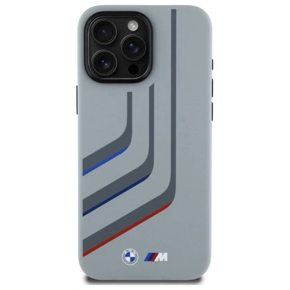BMW Silicone Turning Lines MagSafe Case for iPhone 16 Pro Max - Gray_2