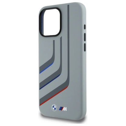 BMW Silicone Turning Lines MagSafe Case for iPhone 16 Pro Max - Gray_5