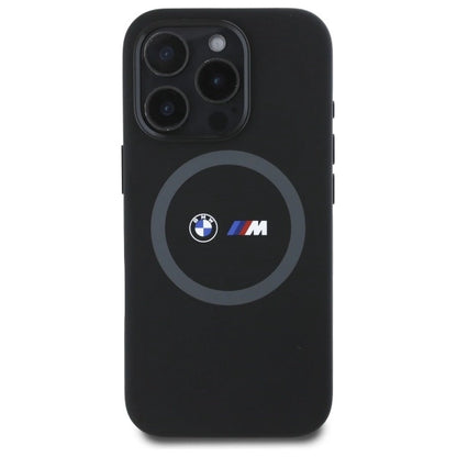 BMW M Silicone Printed Ring MagSafe Case for iPhone 16 Pro Max - Black_2