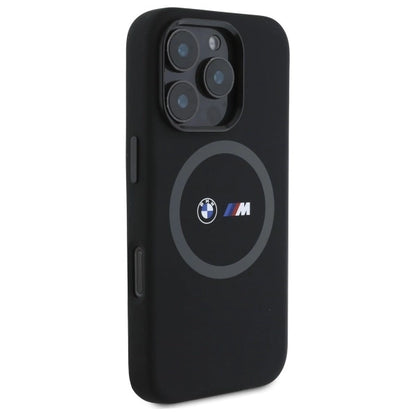 BMW M Silicone Printed Ring MagSafe Case for iPhone 16 Pro Max - Black_3