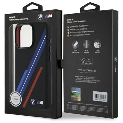 BMW Silicone Random Lines MagSafe Case for iPhone 16 Pro Max - Black_7