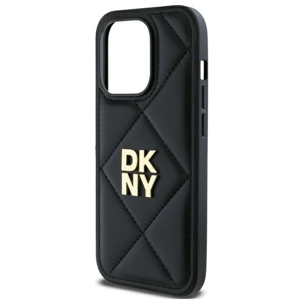 DKNY Quilted Stack Logo iPhone 14 Pro Case - Black_5