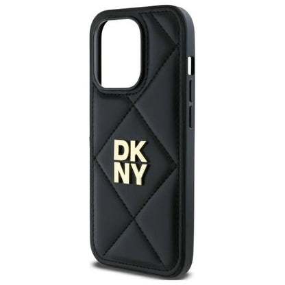 DKNY Quilted Stack Logo iPhone 14 Pro Case - Black_5
