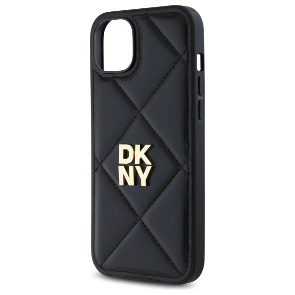 DKNY Quilted Stack Logo iPhone 15 Plus Case - Black_5