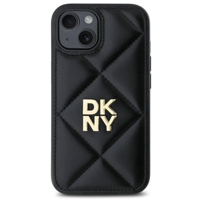 DKNY Quilted Stack Logo iPhone 15 Case - Black_2