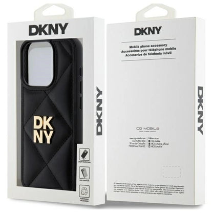 DKNY Quilted Stack Logo iPhone 15 Pro Max Case - Black_7