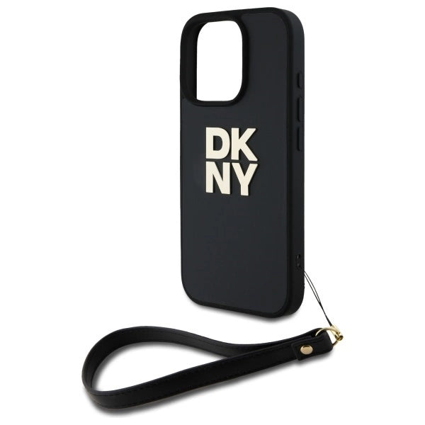 DKNY Wrist Strap Stock Logo iPhone 16 Pro Case - Black_4