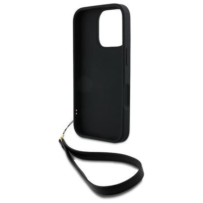 DKNY Wrist Strap Stock Logo iPhone 16 Pro Max Case - Black_5