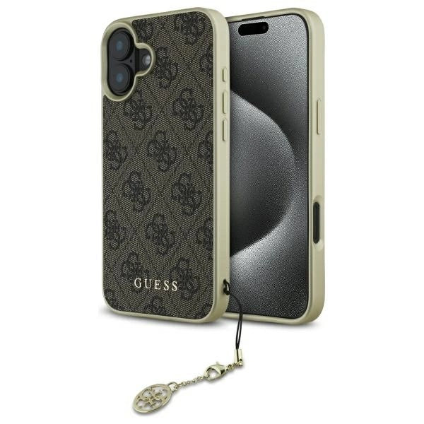 Guess 4G Charms Collection case for iPhone 16 - brown_0