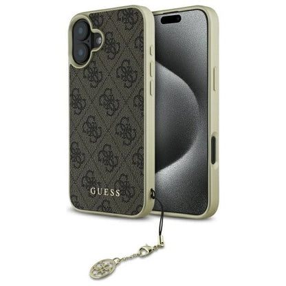Guess 4G Charms Collection case for iPhone 16 - brown_0