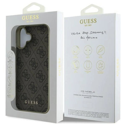 Guess 4G Charms Collection case for iPhone 16 - brown_7