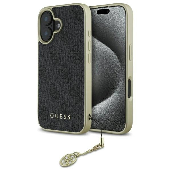 Guess 4G Charms Collection case for iPhone 16 - black_0