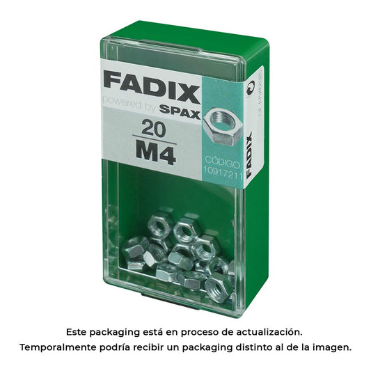 Caixa s 20 unid. porca zinco m 4 fadix_0