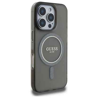 Guess IML Glitter Circle MagSafe case for iPhone 16 Pro - black_3