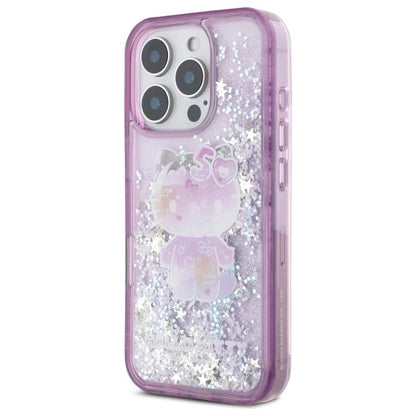 Hello Kitty Liquid Glitter 50TH Anniversary Party iPhone 16 Pro Case - Purple_1
