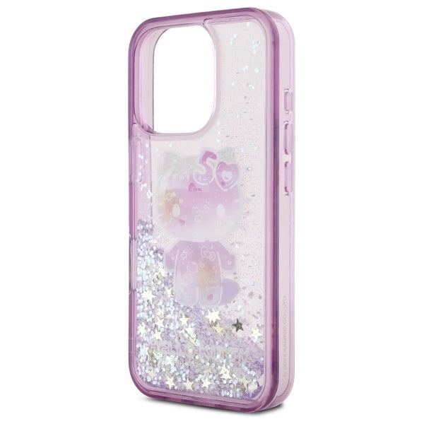 Hello Kitty Liquid Glitter 50TH Anniversary Party iPhone 16 Pro Case - Purple_5